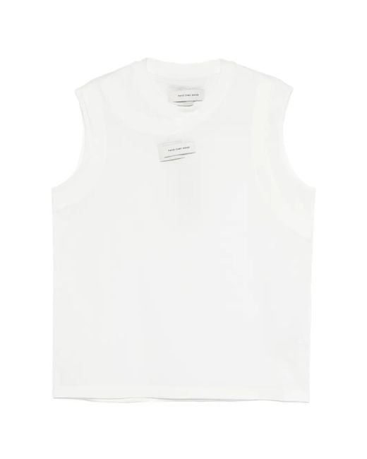 Feng Chen Wang White Logo-Patch Vest for men