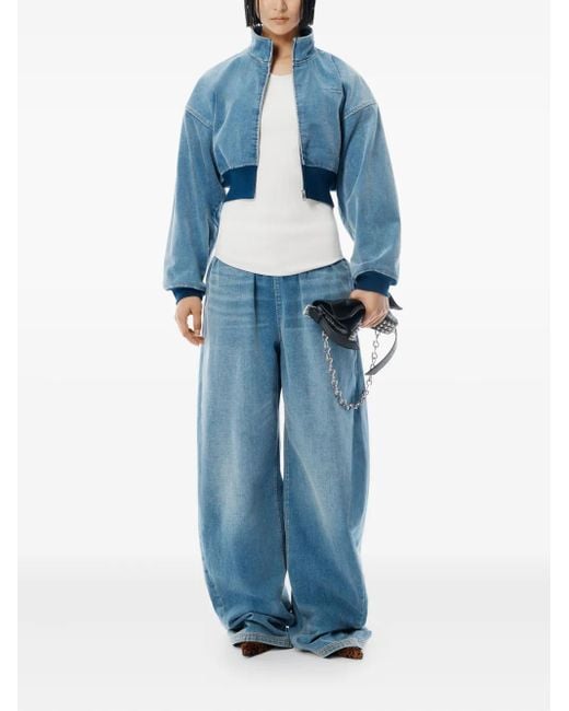 Alexander Wang Blue Elasticated-Waist Drawstring Track Pants
