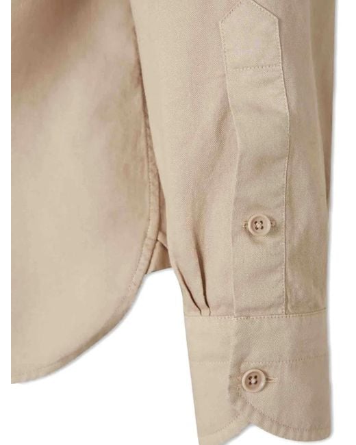 Tom Ford Natural Double-Cuffs Button Shirt for men