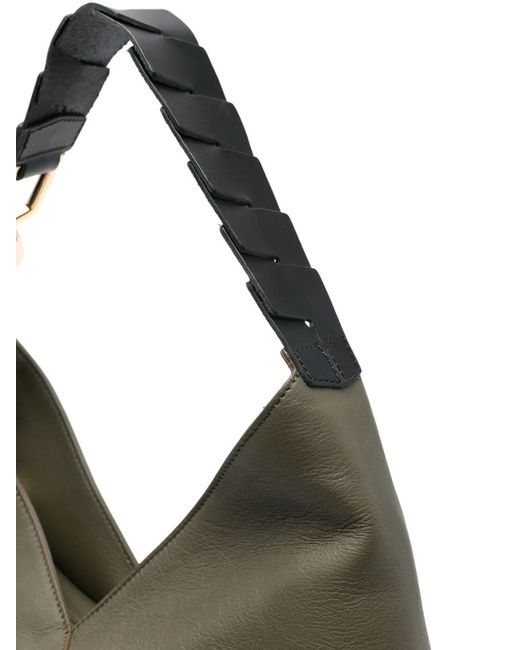 Lancel Gray Leather Shoulder Bag
