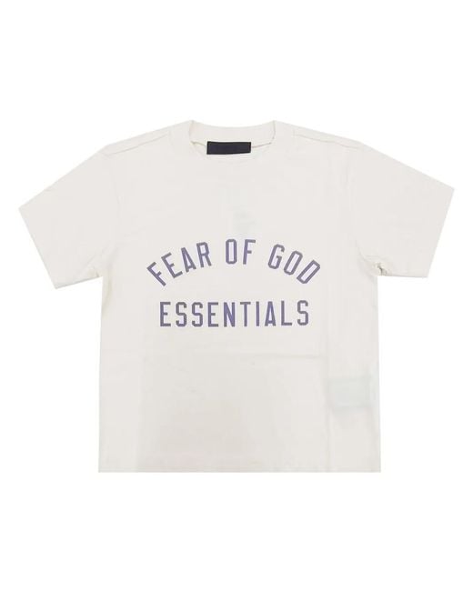 Fear Of God White Logo-Print T-Shirt for men