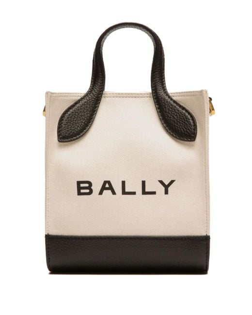 Bally Natural Bar Logo-Print Tote Bag