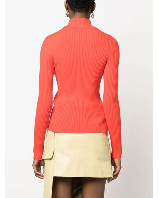 Pull À Patch Logo Courreges en coloris Red