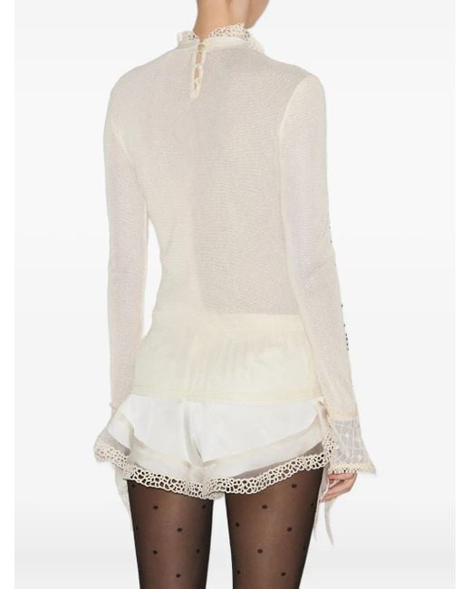 Isabel Marant Sarah レーストリム トップ White
