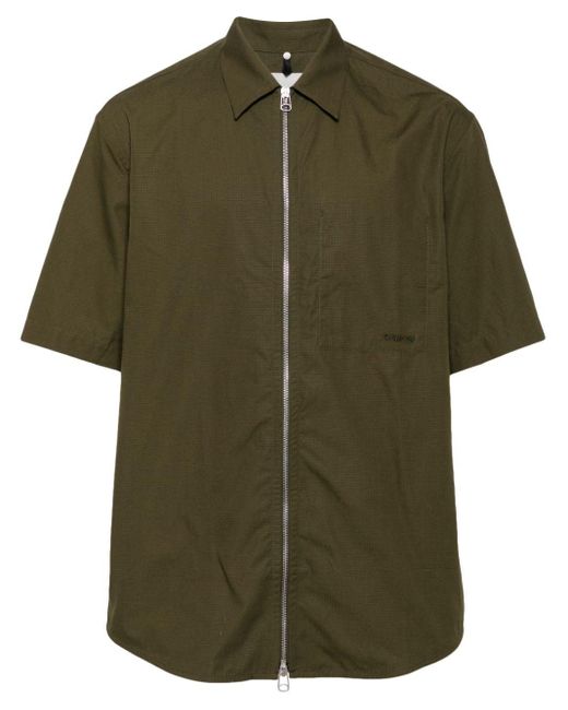 Chemise en coton à fermeture zippée OAMC pour homme en coloris Green