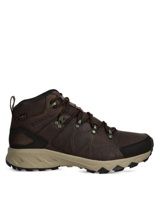 Columbia Brown Leather Lace-Up Hiking Boots for men