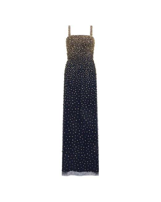 Jenny Packham Blue Cherry Crystal-Embellished Gown