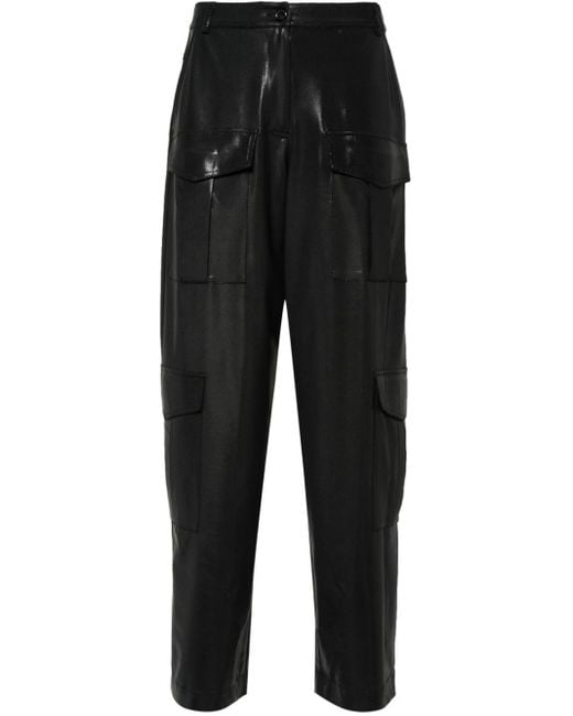 Pantalon à poches cargo Pinko en coloris Black