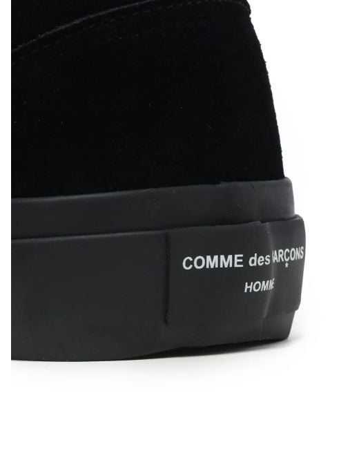 Comme des Garçons Black Logo-Embossed Suede Sneakers for men