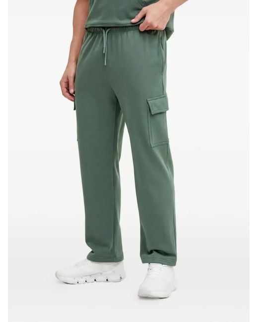 The North Face Green Logo-Patch Track Pants for men