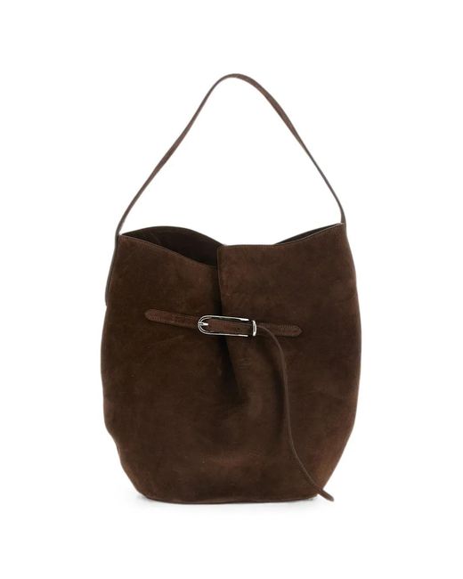 Liffner Brown Grand Sac Seau Belted Bucket En Daim