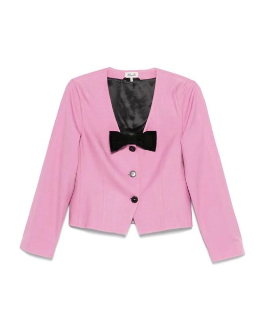 Baum und Pferdgarten Pink Bow-Detailing Jacket