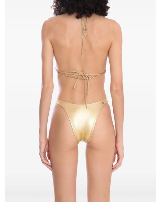 Amir Slama White Chain Link-Detail Bikini Set