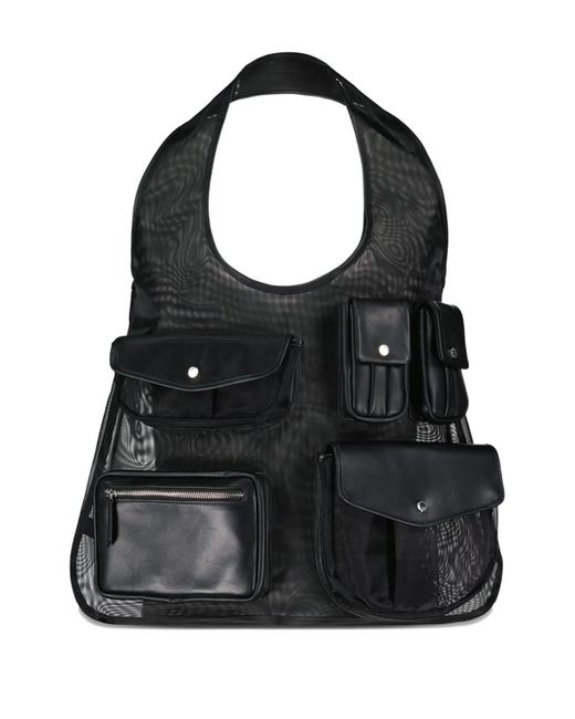 Simone Rocha Black Utility Pocket Vest Tote Bag
