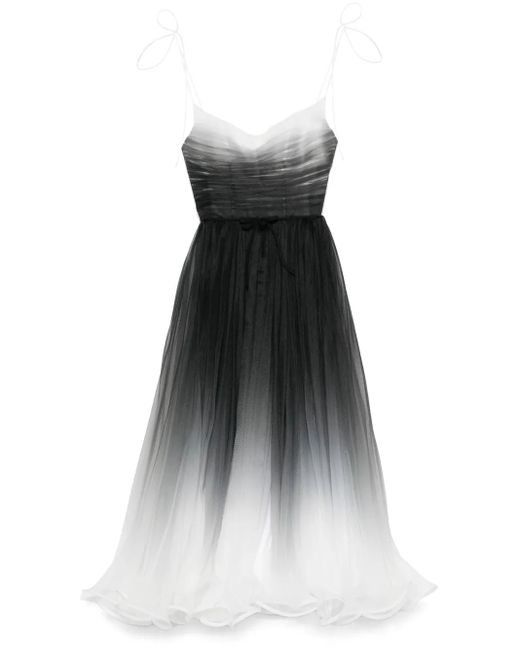 Ana Radu White Gradient-Effect Maxi Dress