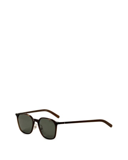Montblanc Brown Geometric-Frame Sunglasses