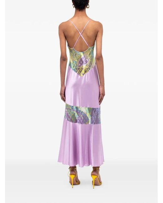 Donde Esteban Pink Lila Salpicón Midi Dress