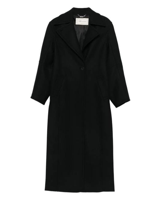 Blumarine Black Single-Breasted Coat