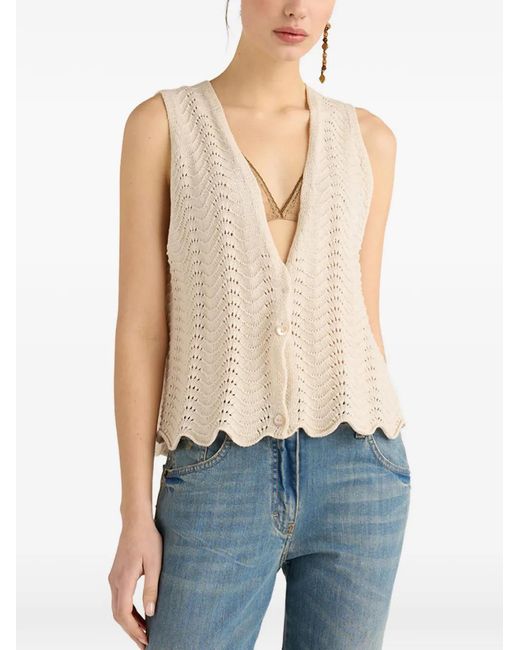 Momoní Natural Leon Crochet Tie Gilet