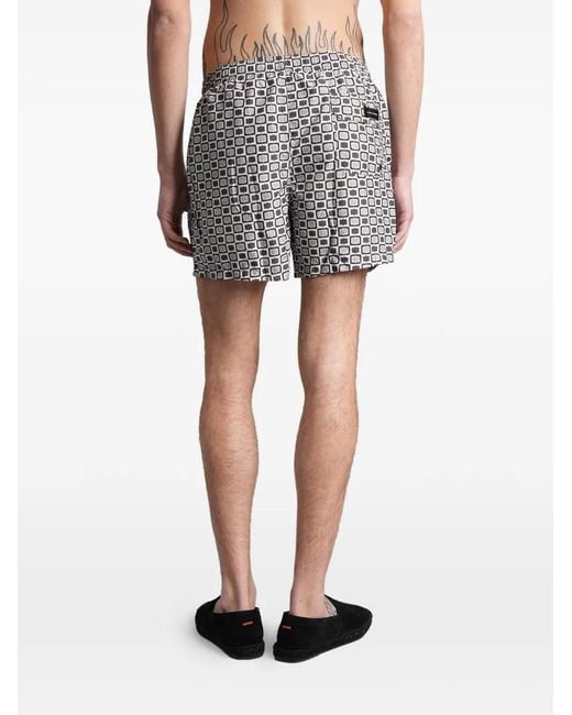 Tagliatore Black Short De Bain À Imprimé Géométrique for men