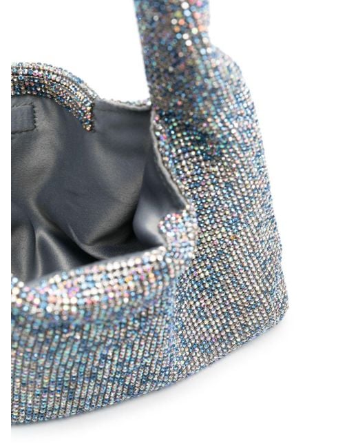 Kara Gray Crystal Mesh Armpit Mini Bag