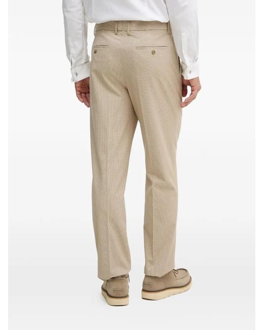 Lindbergh Natural Double-Breasted Pleated Suit for men
