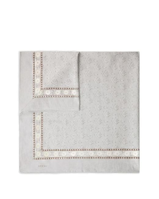 Soeur Gray Classiq Floral-Print Scarf