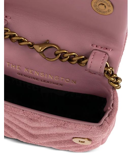 Kurt Geiger Pink Quilted Kensington Clip Shoulder Bag