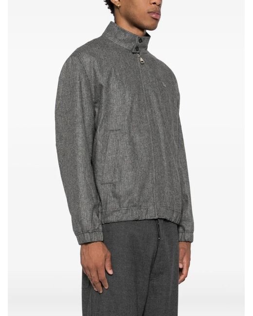 Lacoste Gray Logo-Embroidered Jacket for men