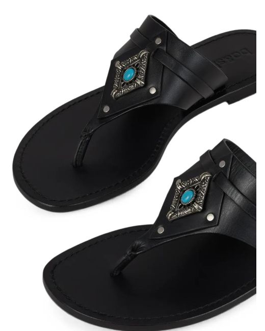 Ba&sh Black Tcor Flat Sandals