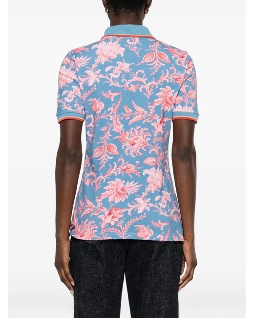 Etro Blue Cotton Elastane Shirt Jacket
