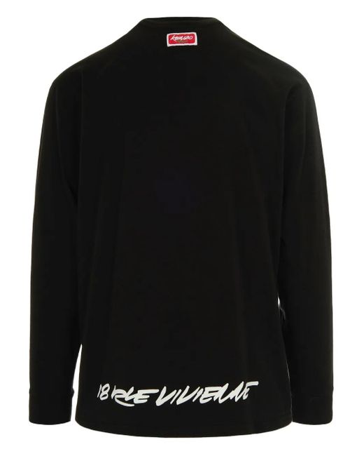 KENZO Black X Futura 2000 Flower-Embellished T-Shirt for men