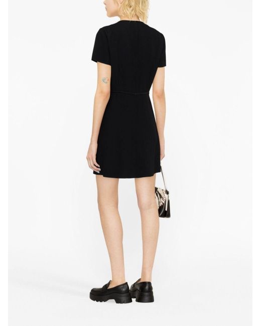 RED Valentino Knot-detail Mini Dress in Black | Lyst