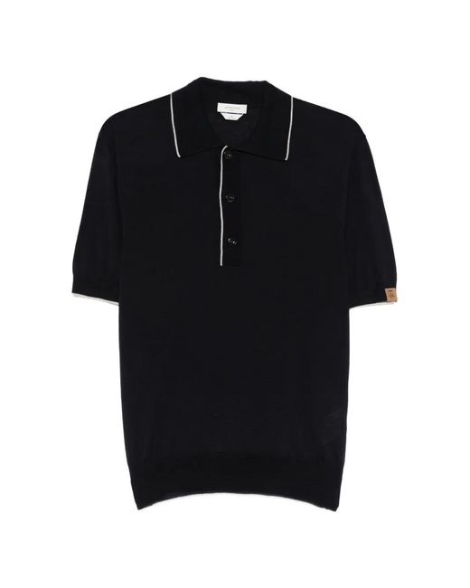 Jacob Cohen Black Contrast-Trim Polo Shirt for men