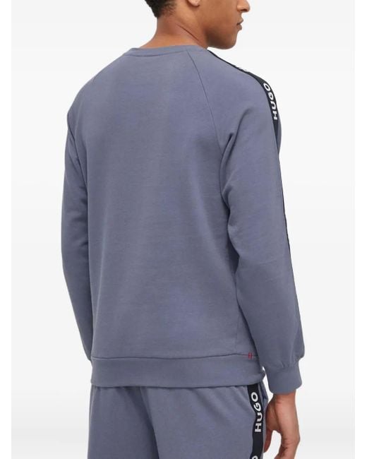 HUGO Blue Logo-Tape Sweatshirt for men