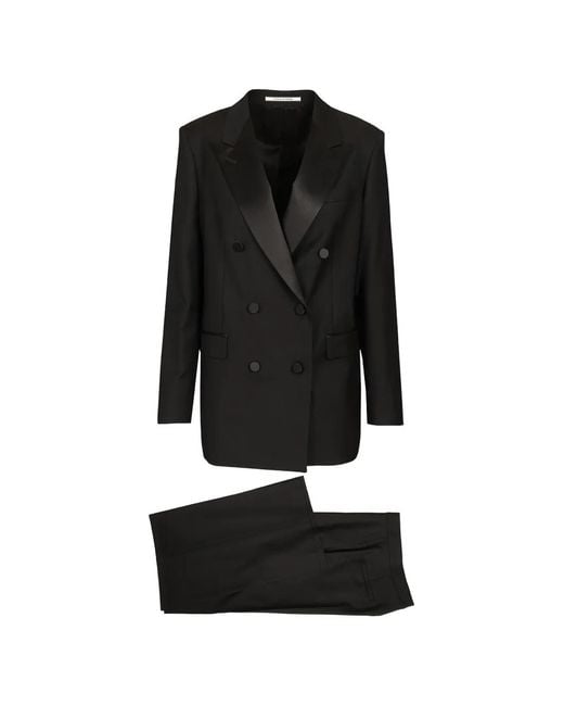 Tagliatore Black Double-Breasted Suit