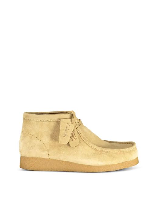 Clarks Natural Wallabee Suede Boots for men