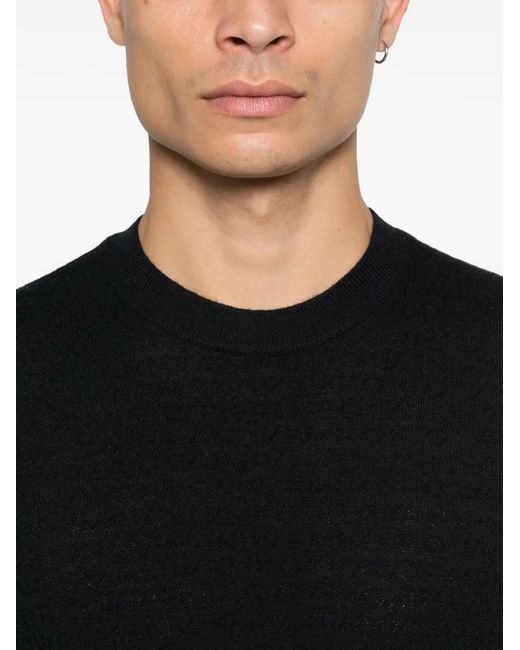 Emporio Armani Black Logo-Embossed Top for men