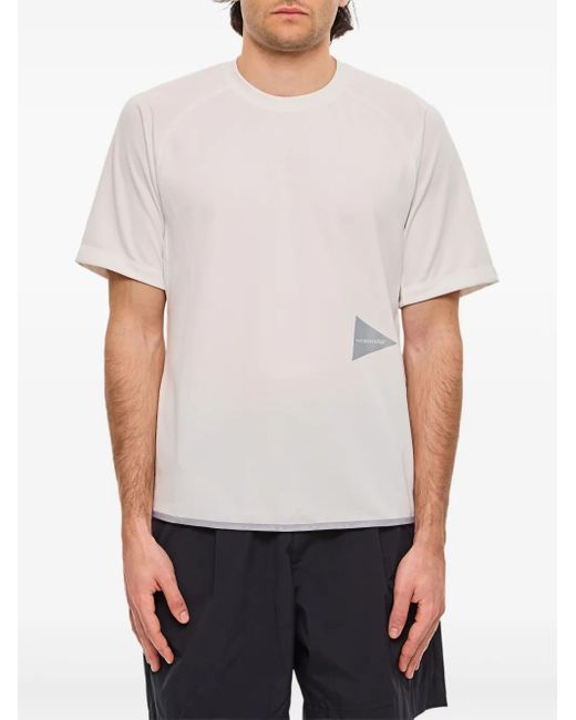 And Wander White Crewneck T-Shirt for men