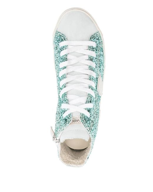 Philippe Model Blue Glitter-Sneakers