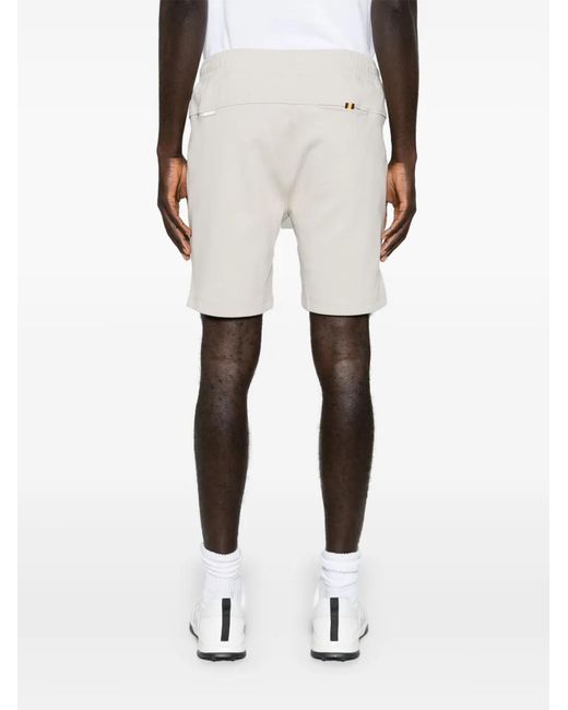 K-Way White Rubberised-Logo Track Shorts for men