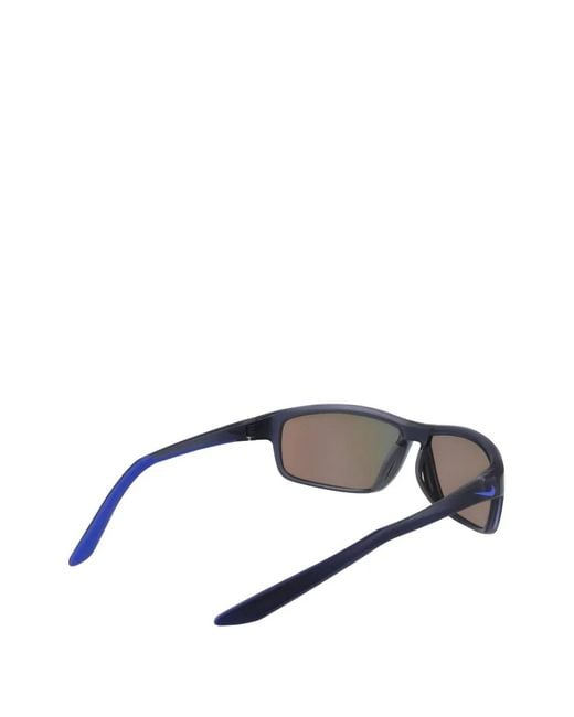 Nike Blue Rabid 22 Rectangle-Frame Sunglasses