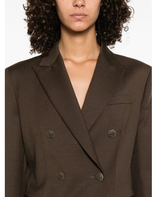 Dondup Brown Double-Breasted Buttoned Jacket