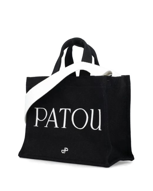 Patou Black Small Tote Bag With Logo