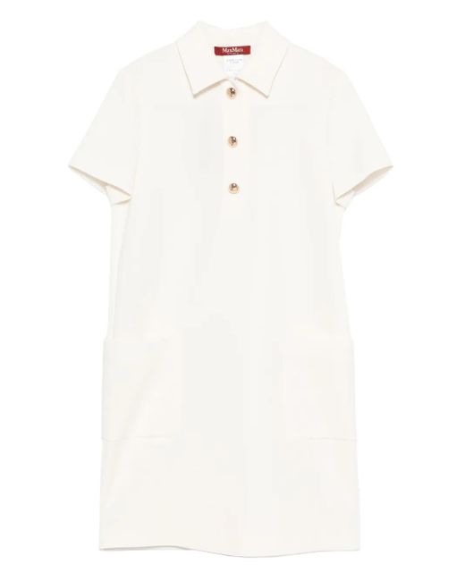 Vestido tipo polo con botones Max Mara de color White