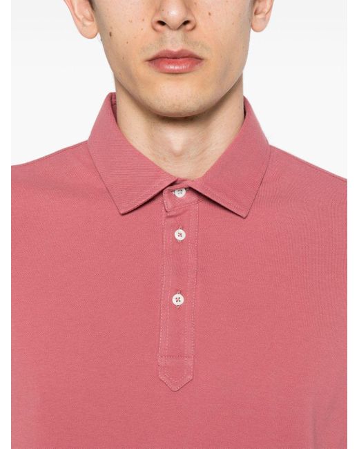 Brunello Cucinelli Poloshirt mit kurzen Ärmeln in Pink für Herren