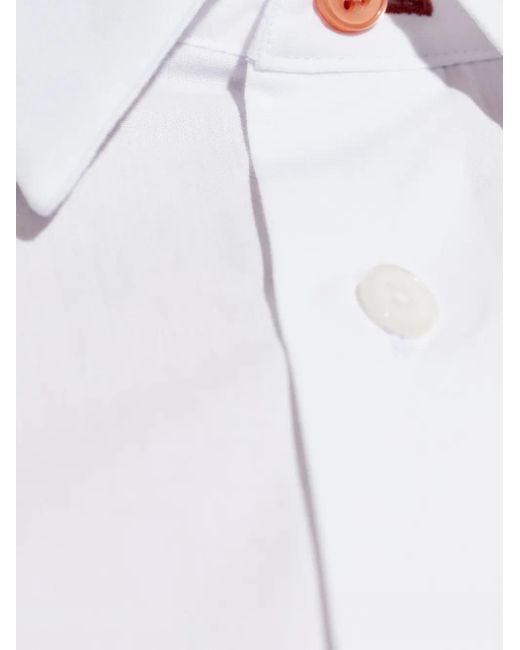 Paul Smith White Long-Sleeve Buttoned Shirt for men