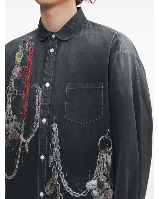 Doublet Hemd Mit Zierkette in Black für Herren