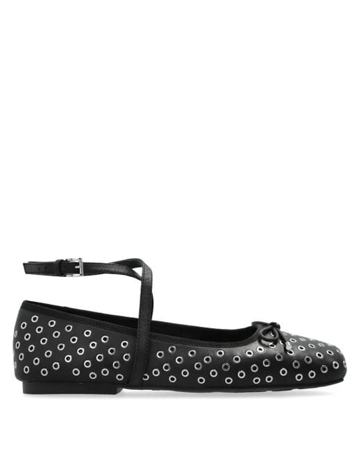 MICHAEL Michael Kors Black Colette Ballerina With Eyelets