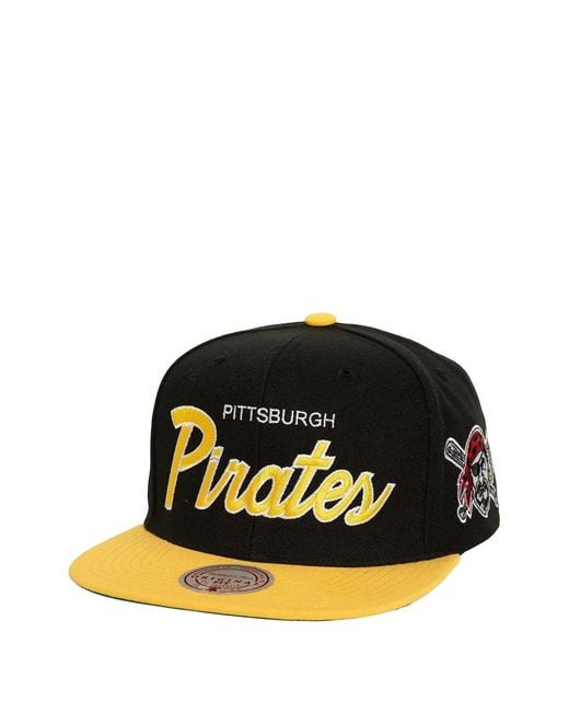 Mitchell & Ness X Mlb Evergreen Script Pittsburgh Pirates Baseballkappe in Black für Herren